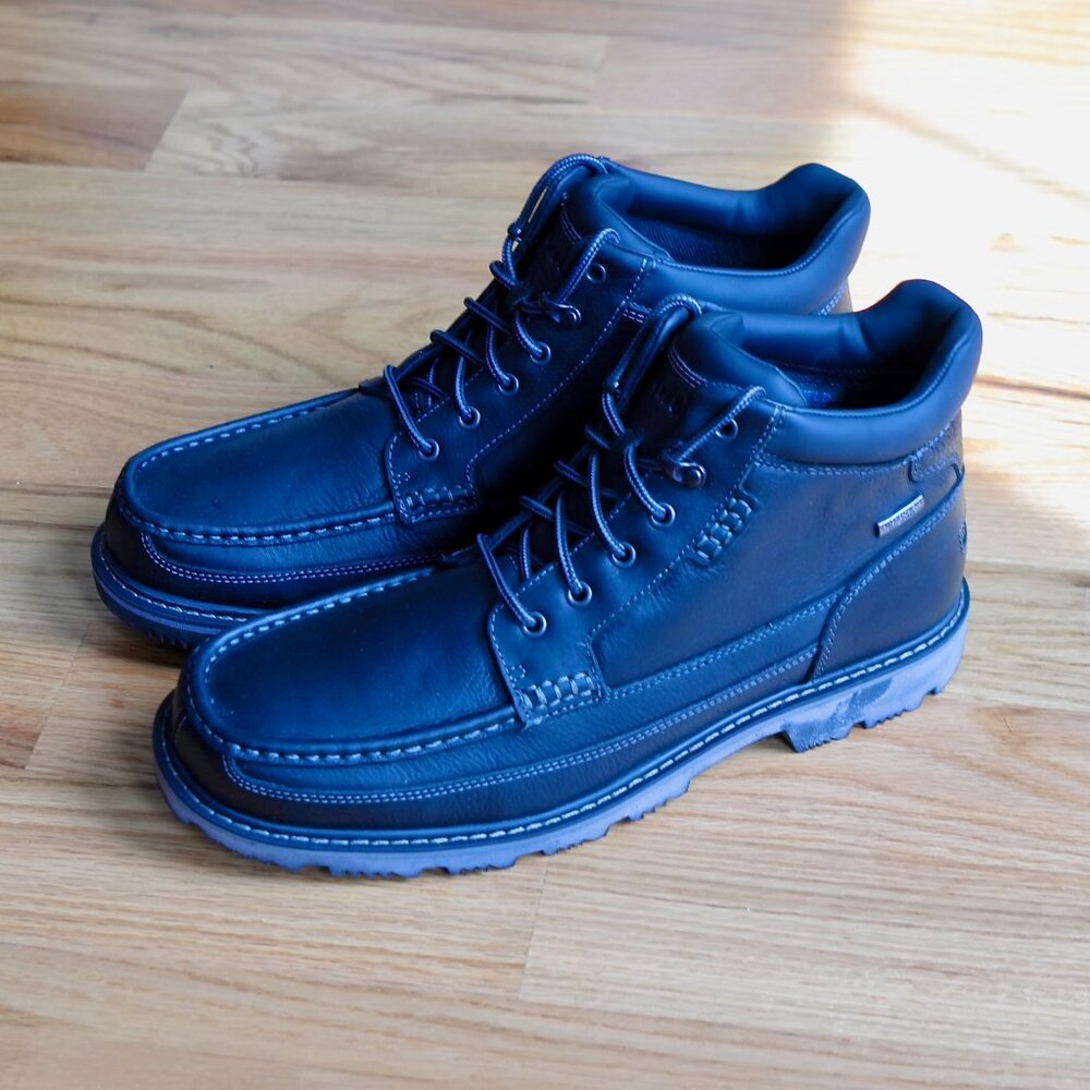 Rockport NEW Waterproof Adiprene Slip-Resistant GB MOC Black Boot 9.5M A13045